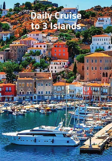 Daily cruise, Greek islands, Aegina, Poros, Hydra